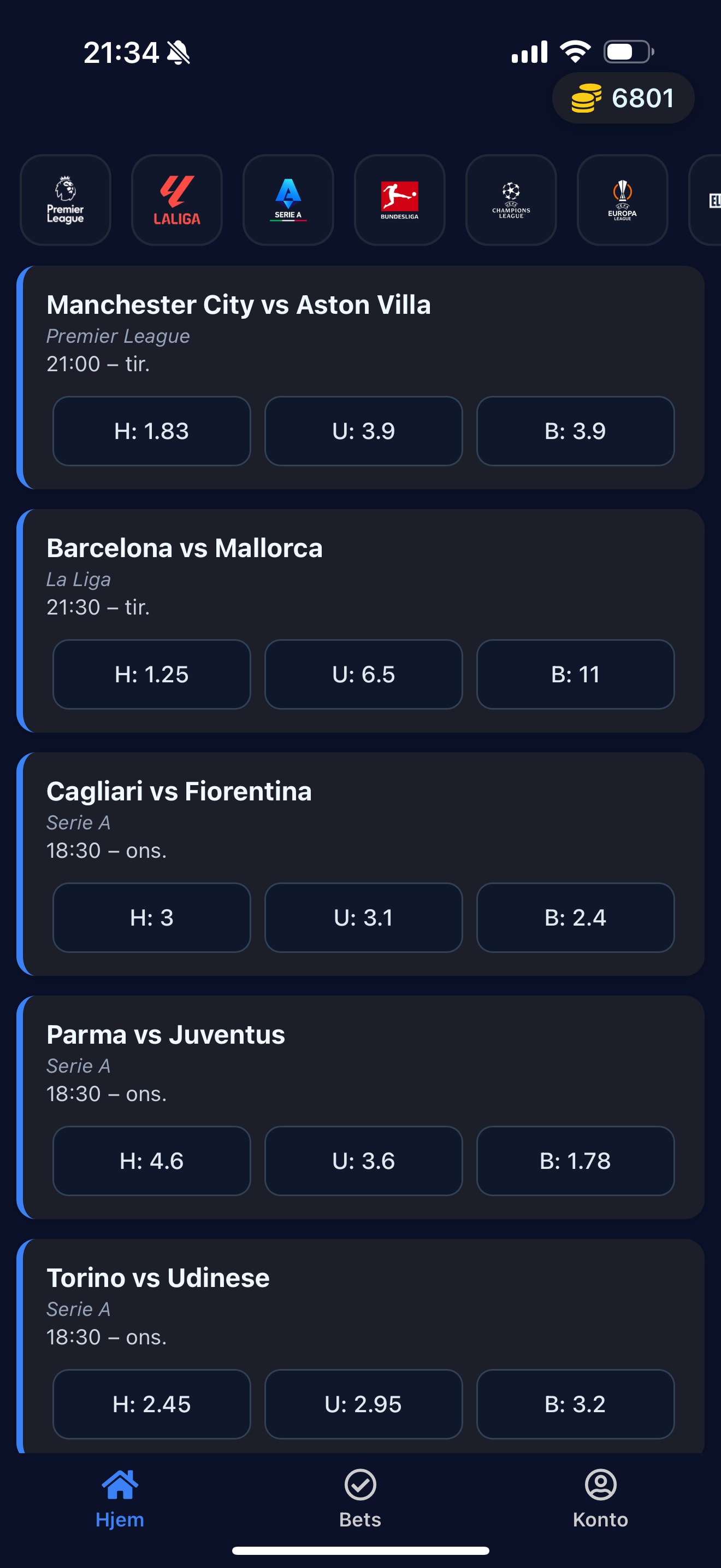 Sportsbetting-app mobile cover